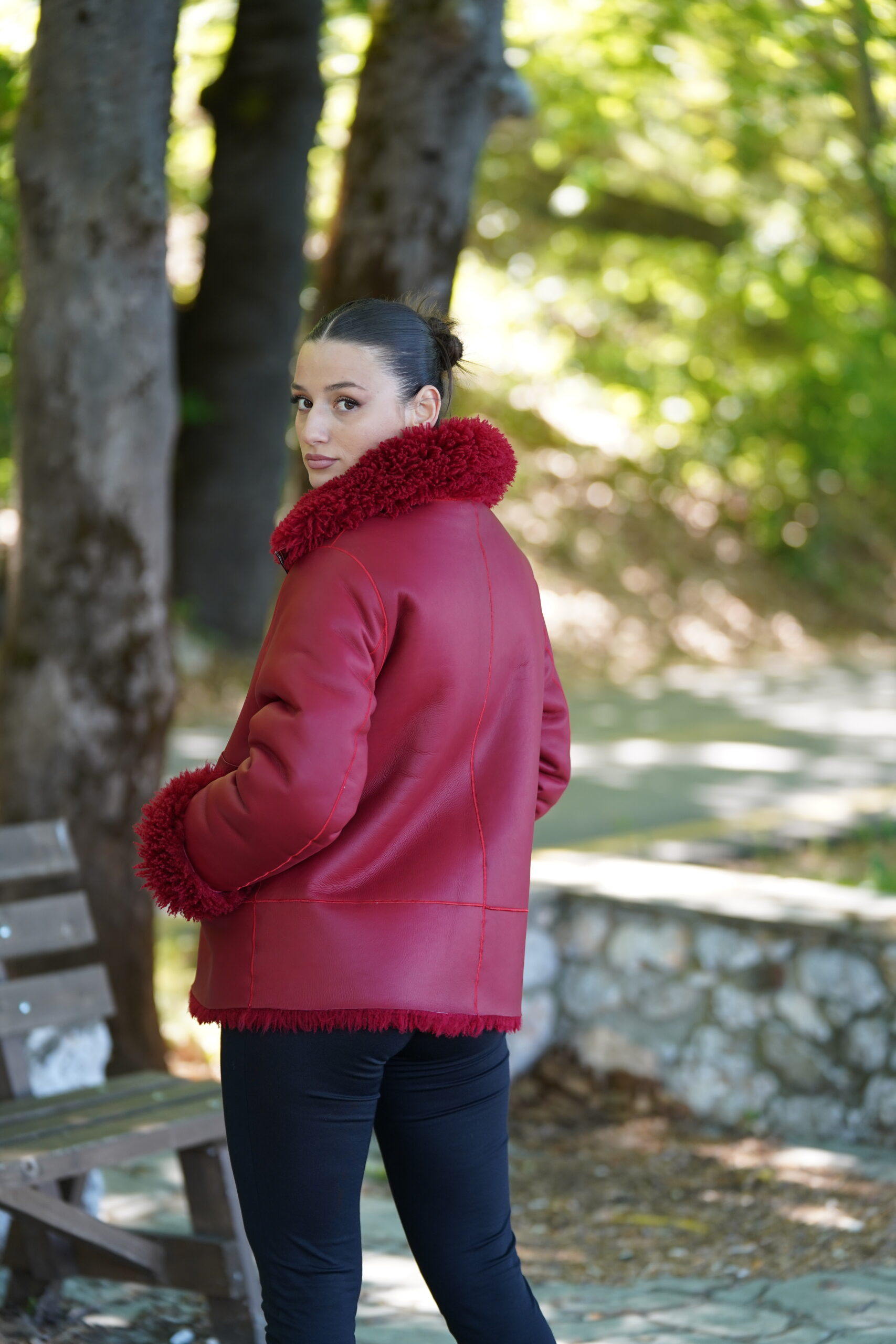 Elevate Your Winter Wardrobe with Real Double Sided Sheepskin Fur Coat, Women’s Elegant Outerwear - Image 6