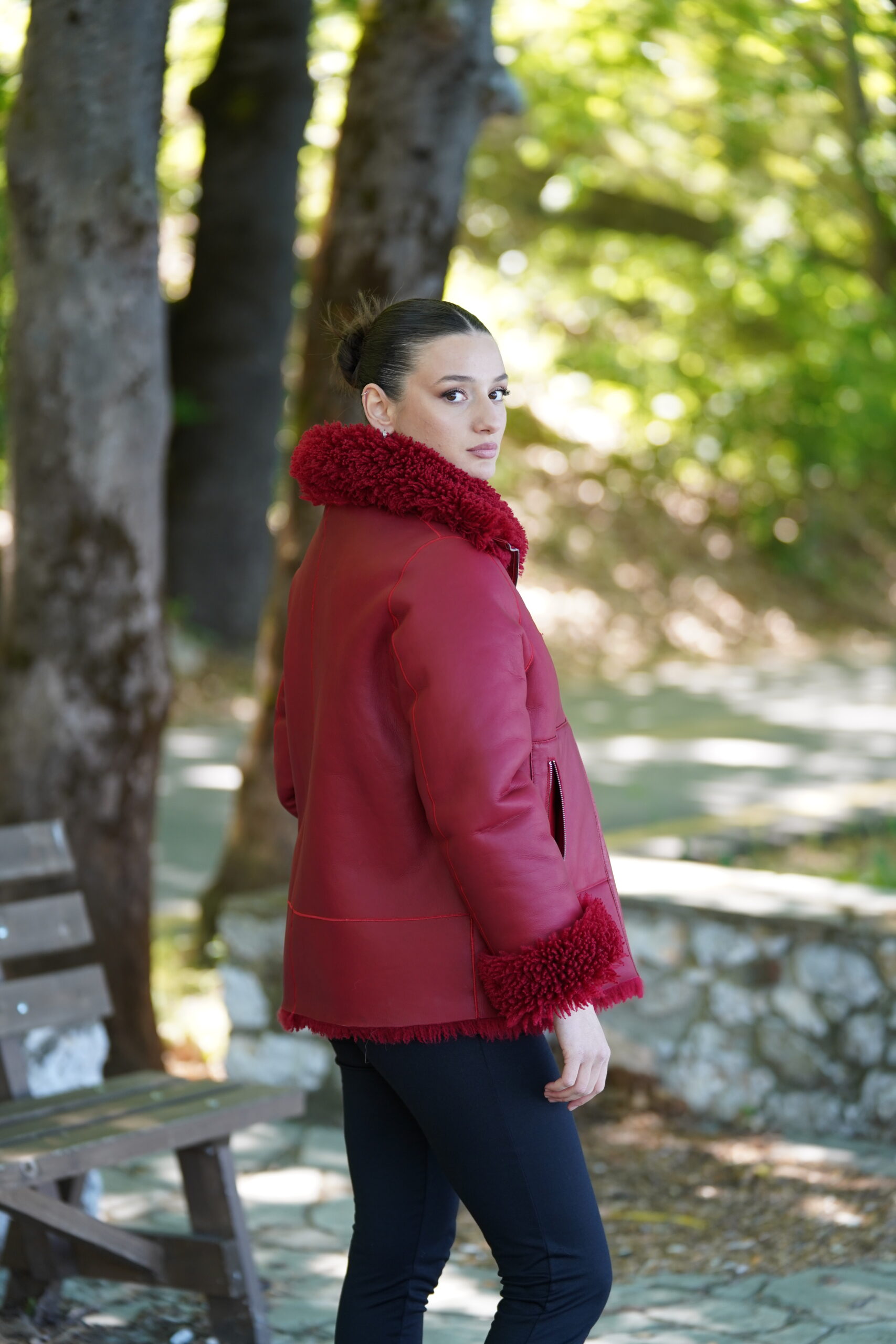 Elevate Your Winter Wardrobe with Real Double Sided Sheepskin Fur Coat, Women’s Elegant Outerwear - Image 8