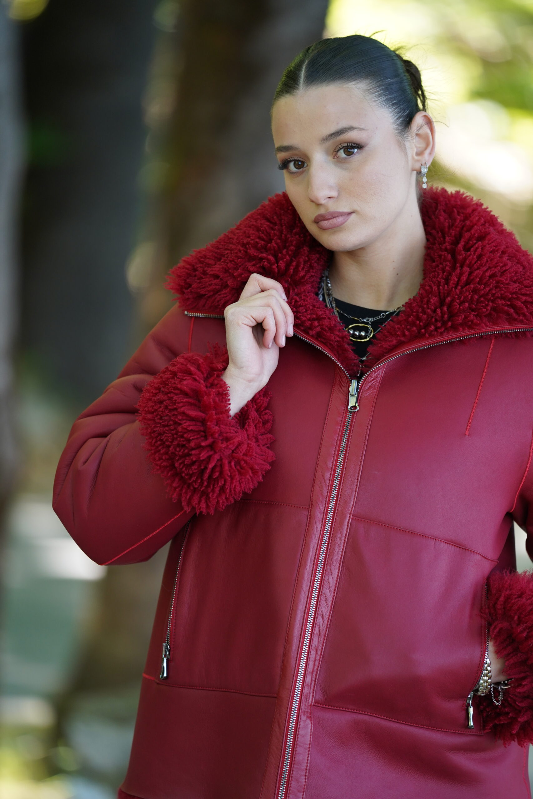 Elevate Your Winter Wardrobe with Real Double Sided Sheepskin Fur Coat, Women’s Elegant Outerwear - Image 3