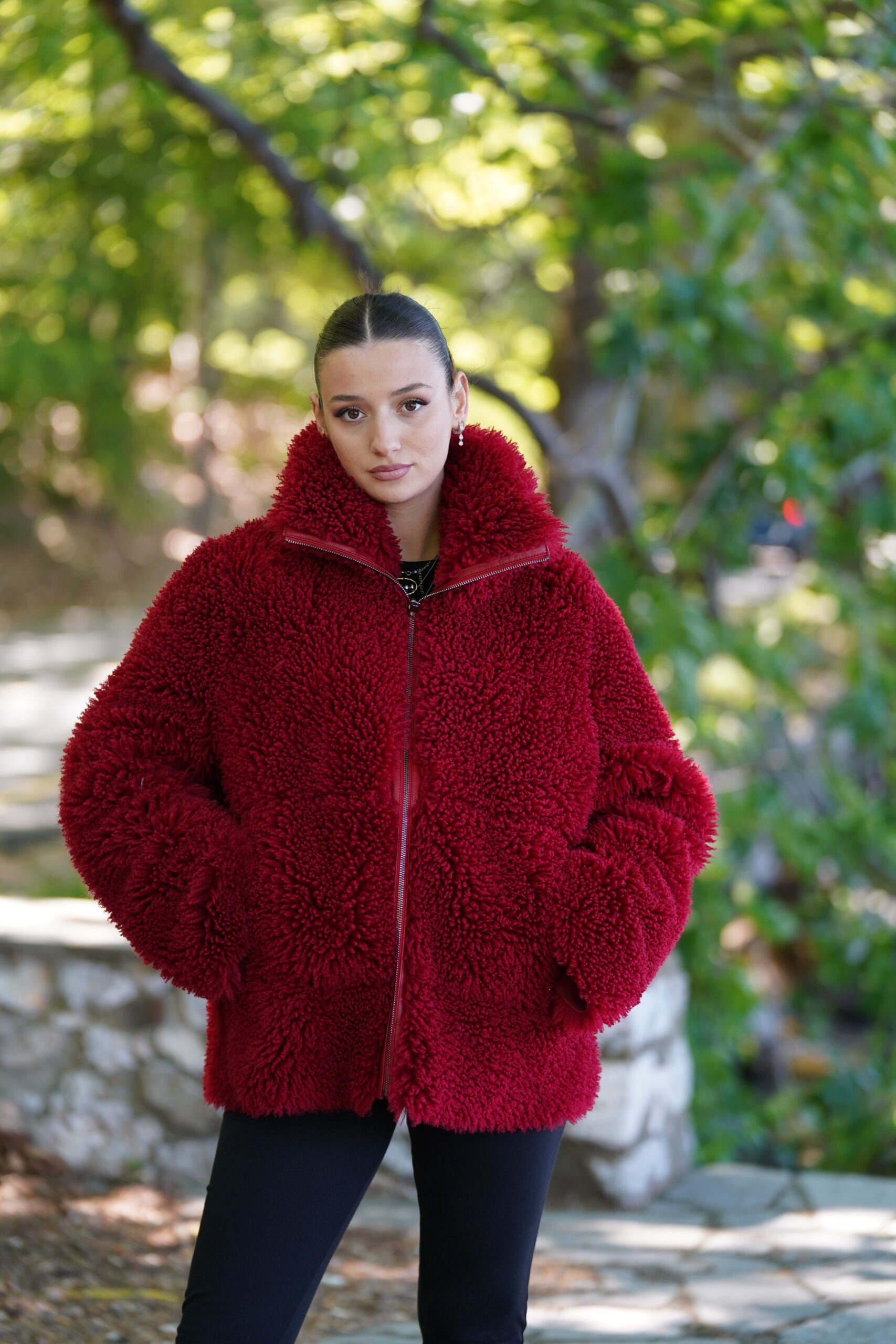 Elevate Your Winter Wardrobe with Real Double Sided Sheepskin Fur Coat, Women’s Elegant Outerwear - Image 11