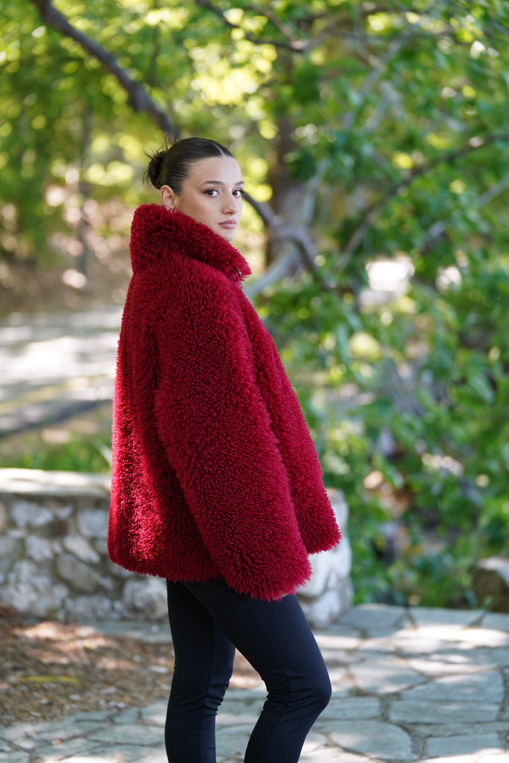 Elevate Your Winter Wardrobe with Real Double Sided Sheepskin Fur Coat, Women’s Elegant Outerwear - Image 10