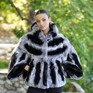 Elevate Your Winter Wardrobe with Real Rex Rabbit Fur Coat, Women’s Elegant Outerwear