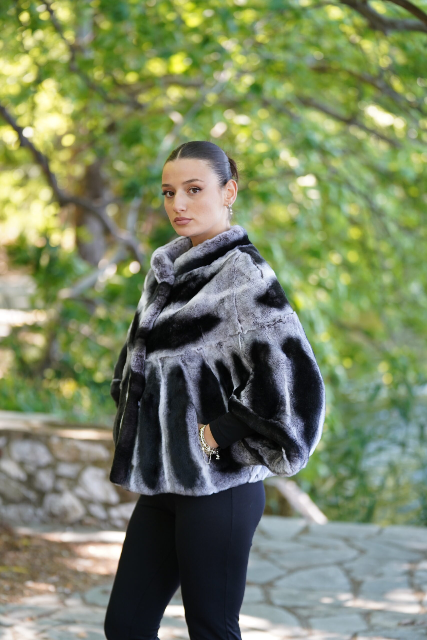 Elevate Your Winter Wardrobe with Real Rex Rabbit Fur Coat, Women’s Elegant Outerwear - Image 7