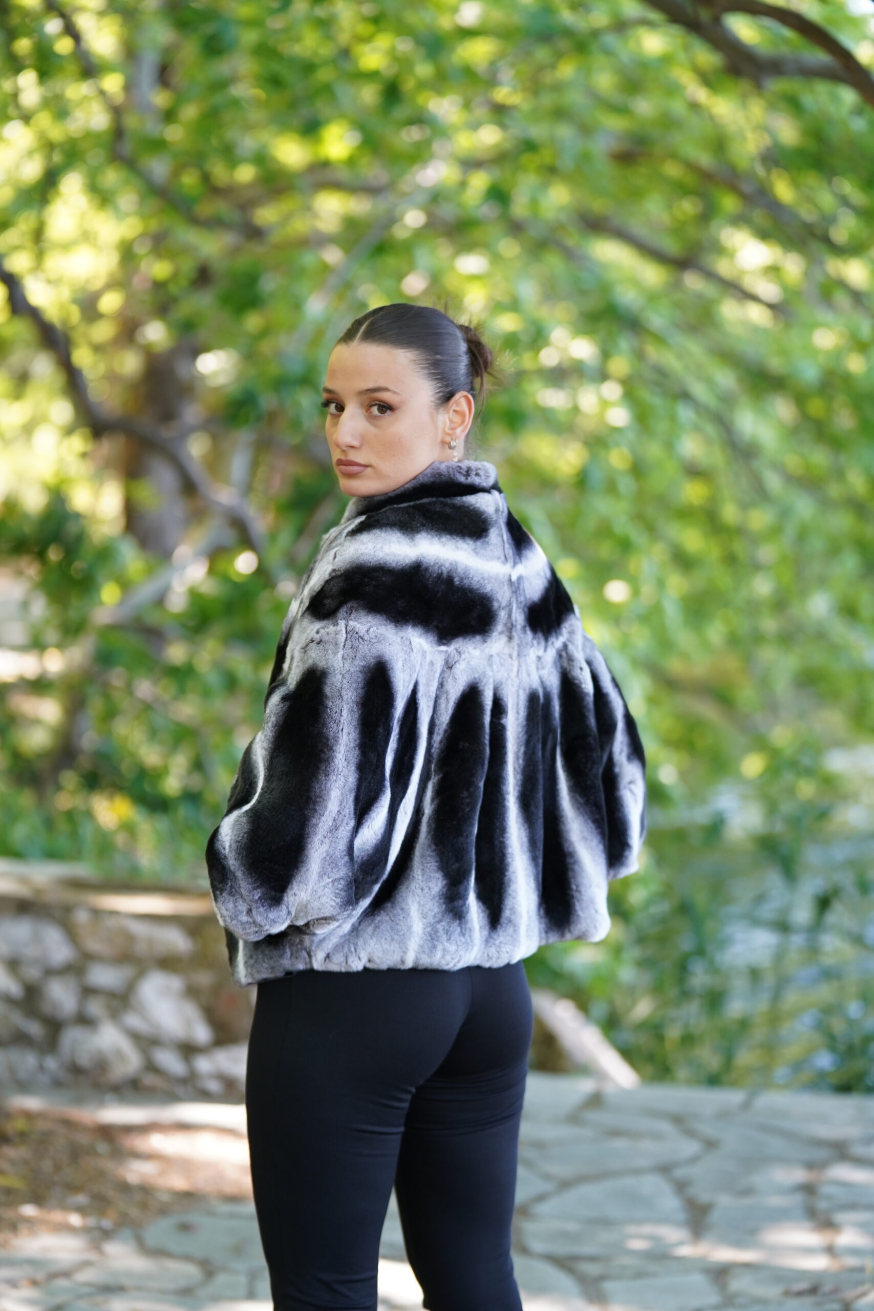 Elevate Your Winter Wardrobe with Real Rex Rabbit Fur Coat, Women’s Elegant Outerwear - Image 8