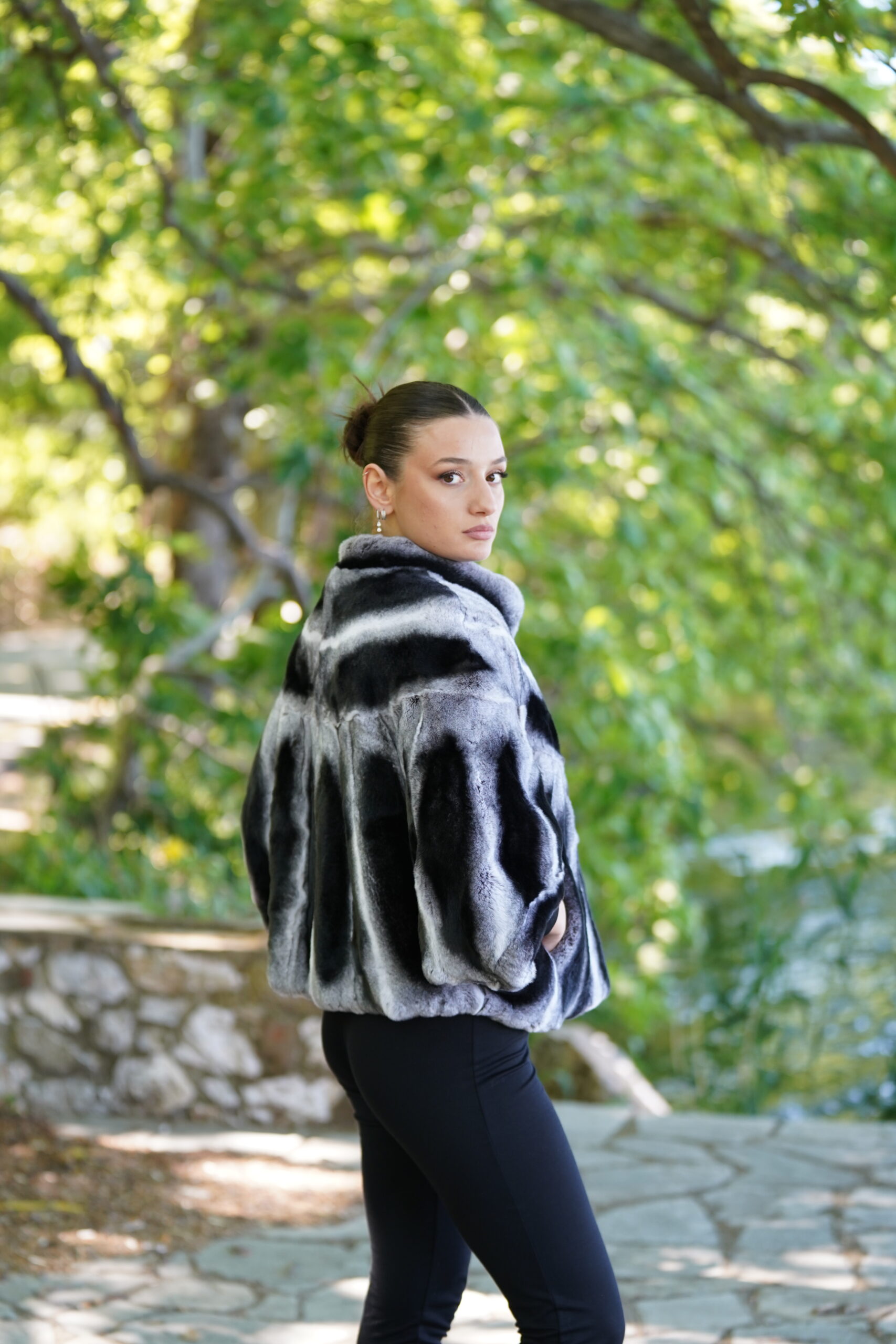 Elevate Your Winter Wardrobe with Real Rex Rabbit Fur Coat, Women’s Elegant Outerwear - Image 9