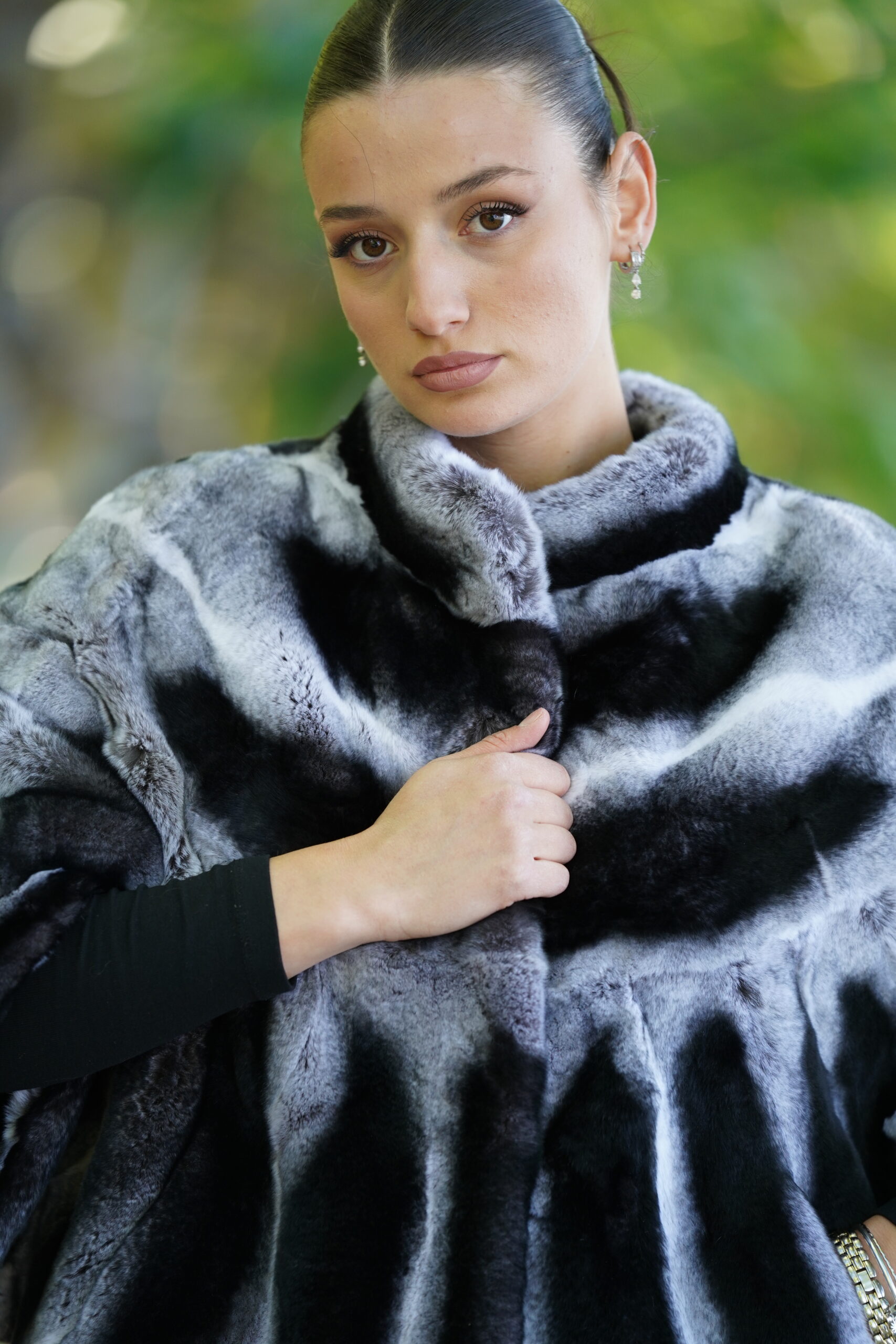 Elevate Your Winter Wardrobe with Real Rex Rabbit Fur Coat, Women’s Elegant Outerwear - Image 3