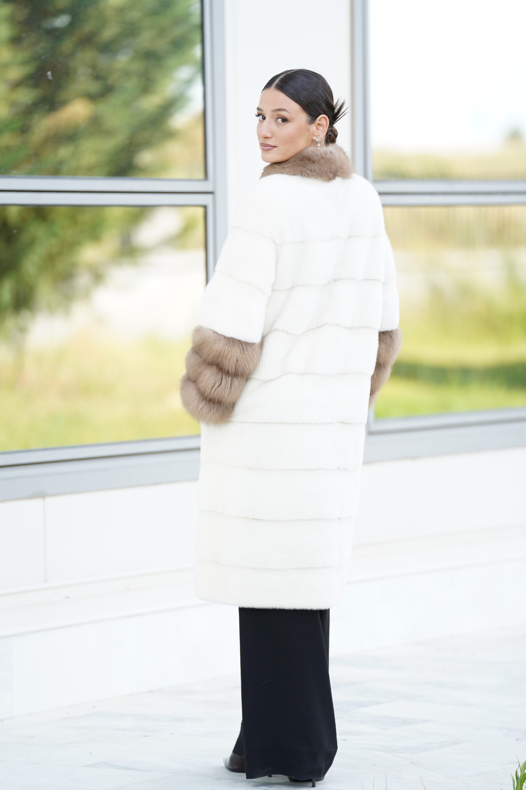 Elevate Your Winter Wardrobe with Real Mink Fur Coat with Baumarten Fur Trim, Women’s Elegant Outerwear - Image 6