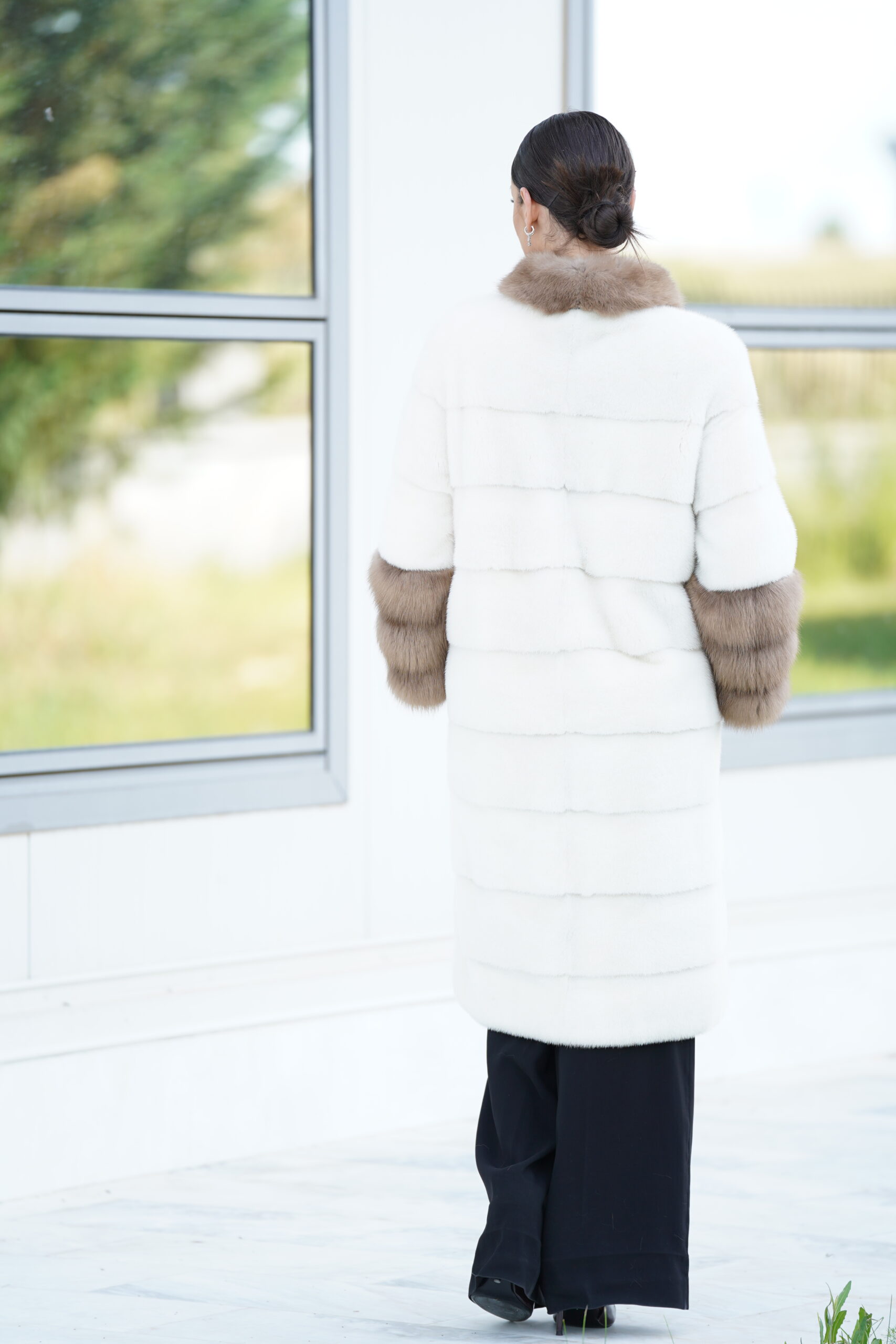 Elevate Your Winter Wardrobe with Real Mink Fur Coat with Baumarten Fur Trim, Women’s Elegant Outerwear - Image 7