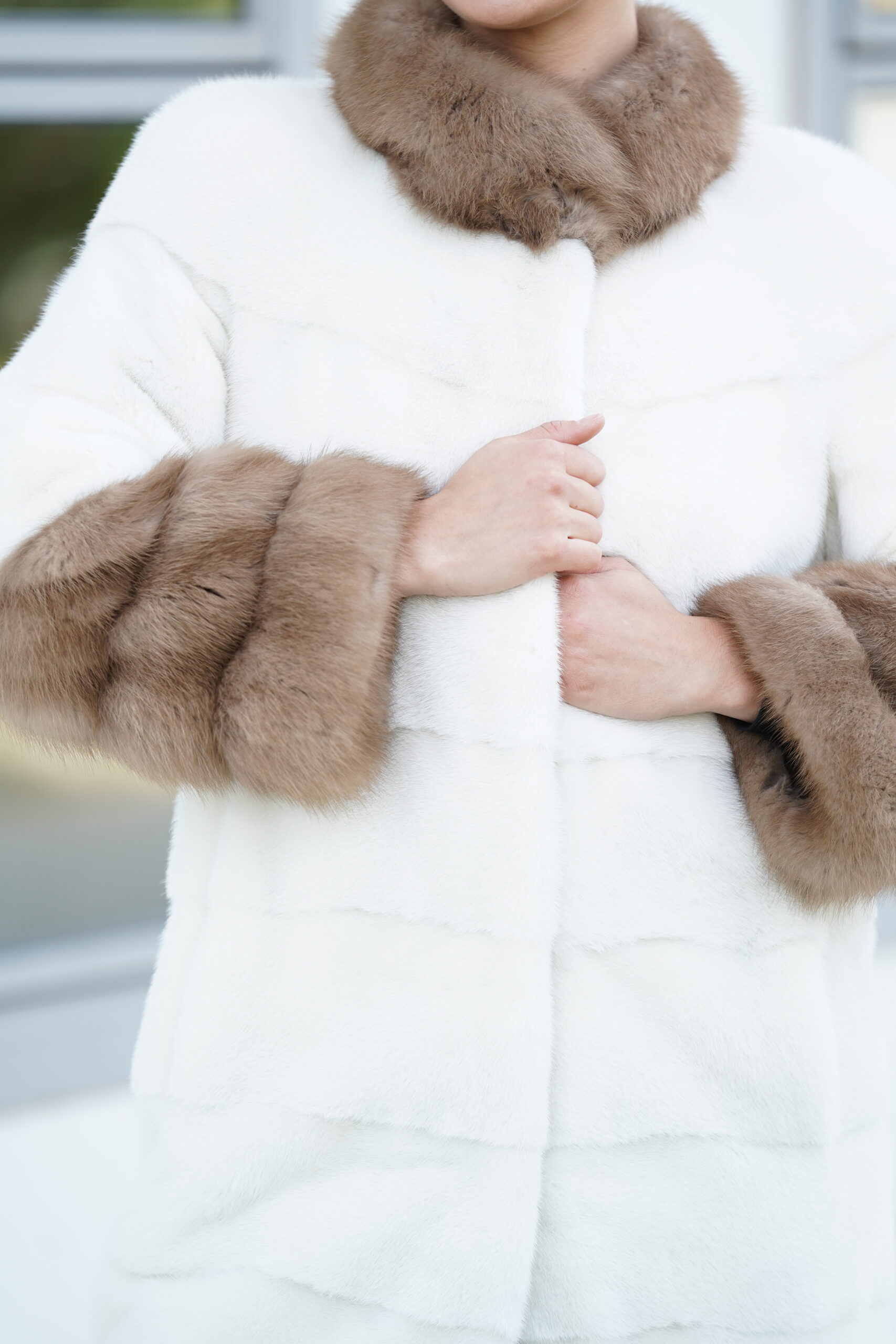 Elevate Your Winter Wardrobe with Real Mink Fur Coat with Baumarten Fur Trim, Women’s Elegant Outerwear - Image 8
