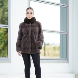 Elevate Your Winter Wardrobe with Real Mink Fur Coat with Sobol Fur, Women’s Elegant Outerwear