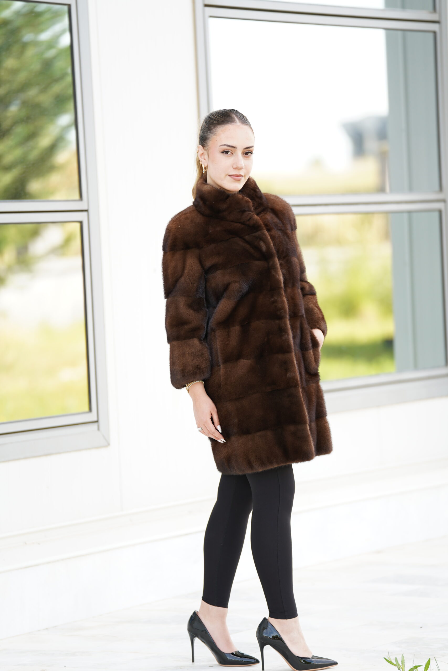 Elevate Your Winter Wardrobe with Real Mink Fur Coat, Women’s Elegant Outerwear - Image 8