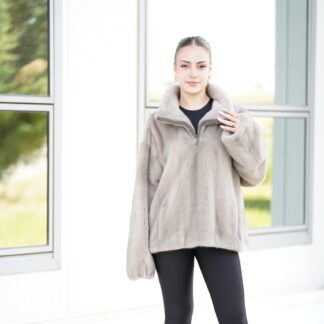 Elevate Your Winter Wardrobe with Real Mink Fur Coat, Women’s Elegant Outerwear