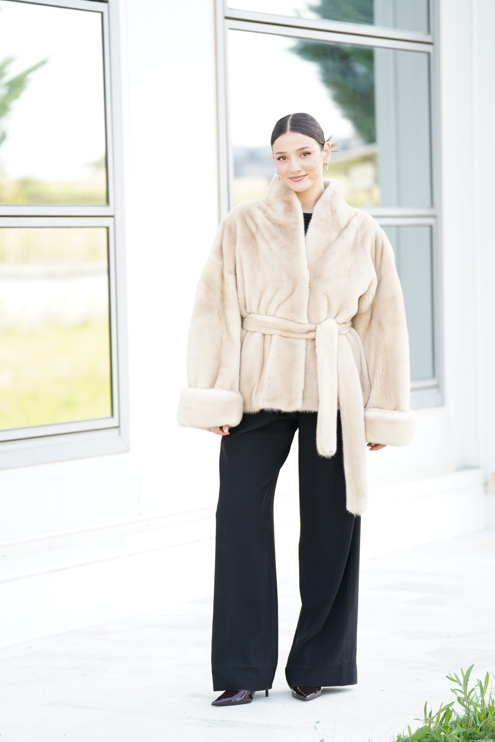 Elevate Your Winter Wardrobe with Real Palomino Mink Fur Coat, Women’s Elegant Outerwear - Image 4