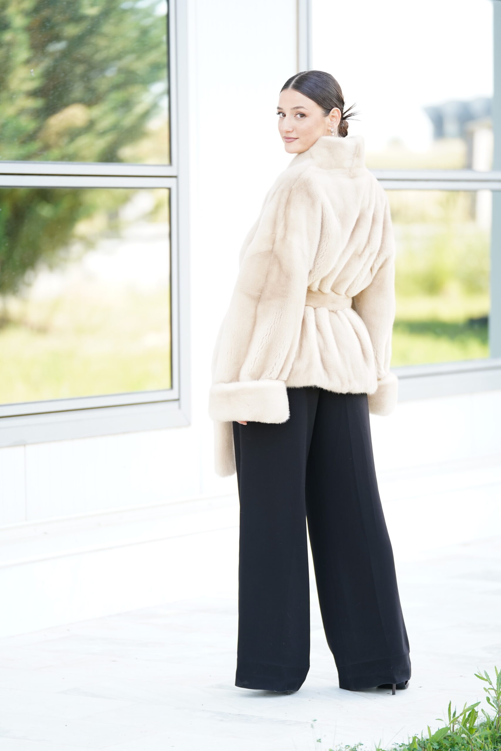 Elevate Your Winter Wardrobe with Real Palomino Mink Fur Coat, Women’s Elegant Outerwear - Image 6