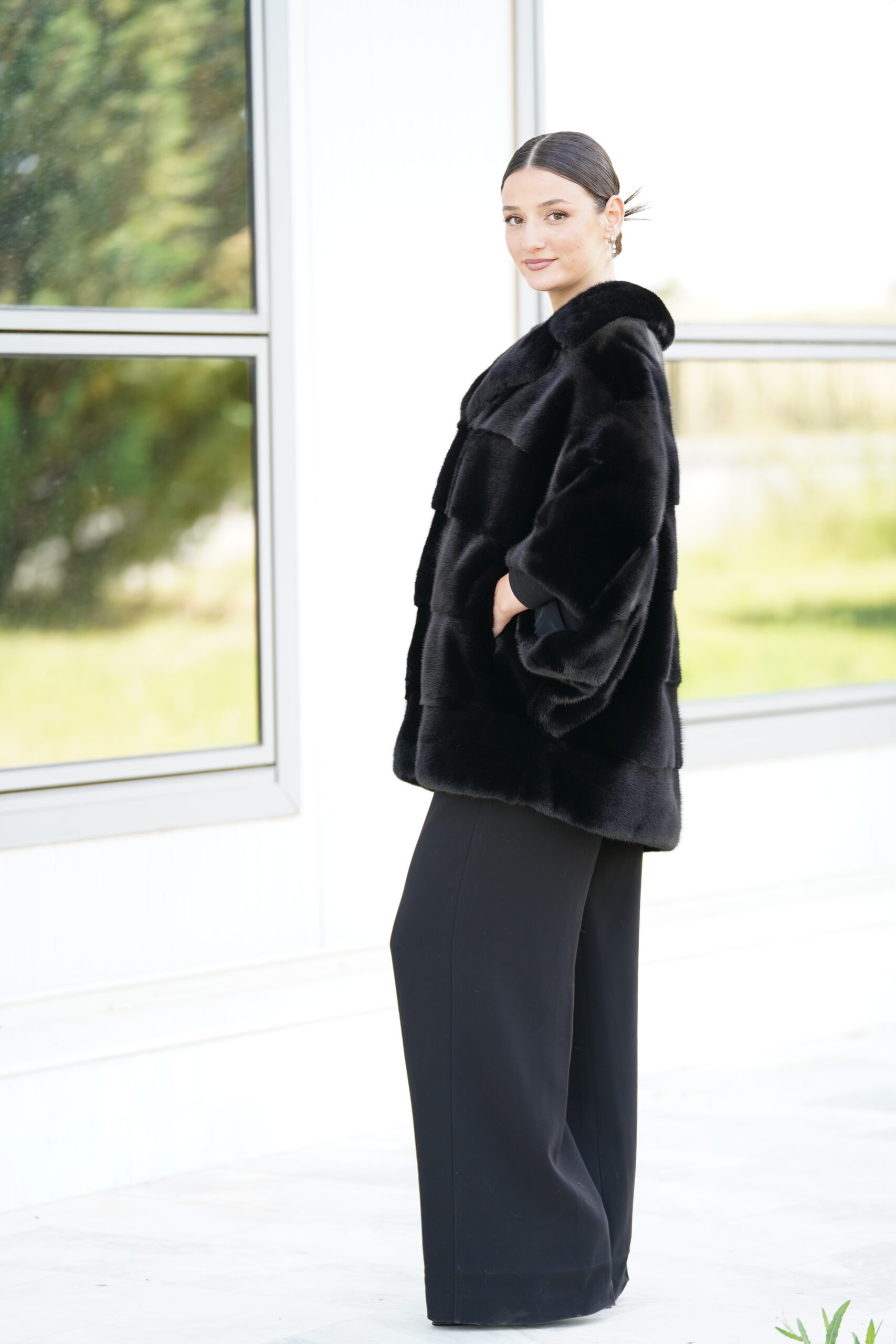Elevate Your Winter Wardrobe with Real Mink Fur Coat, Women’s Elegant Outerwear - Image 3