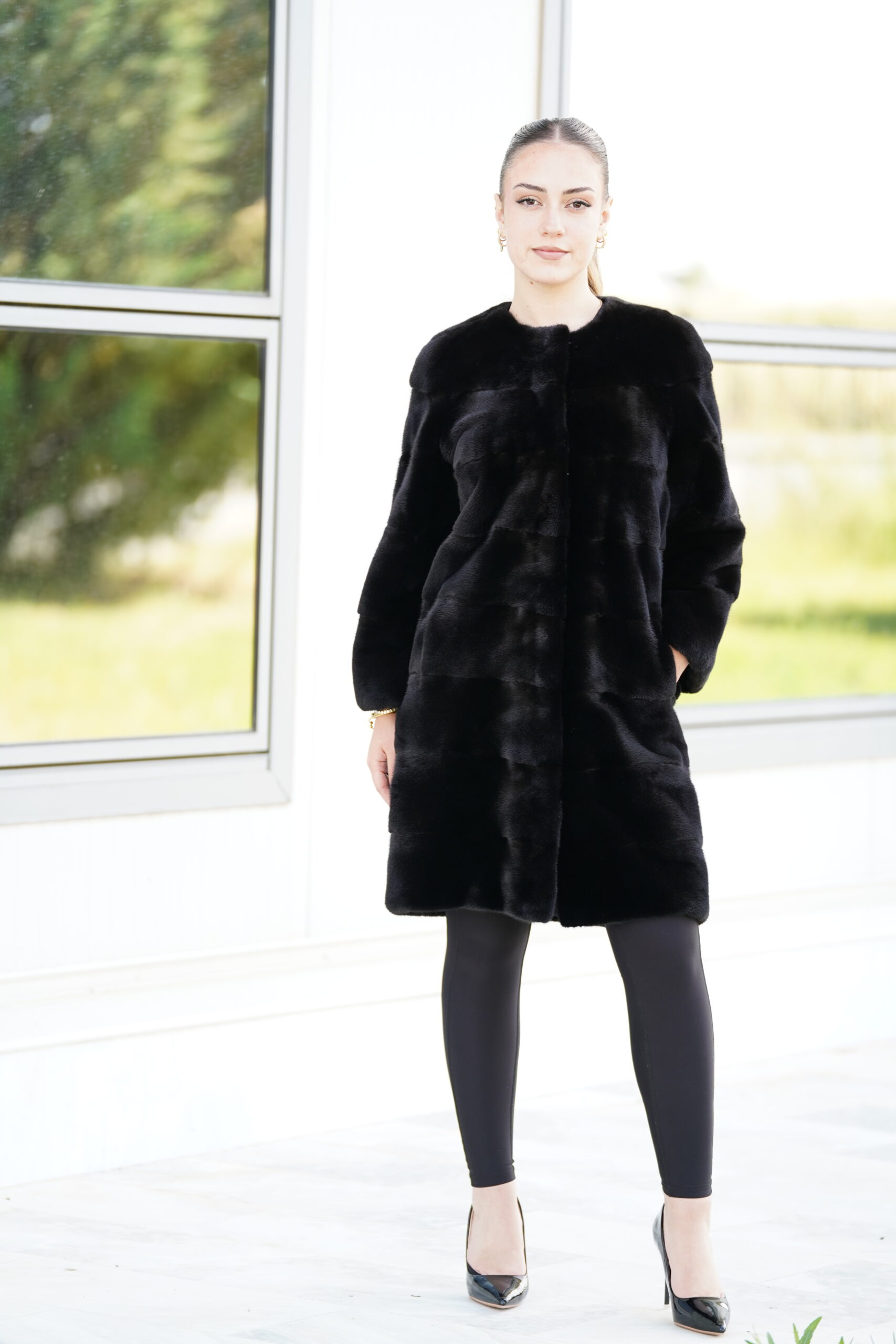 Elevate Your Winter Wardrobe with Real Mink Fur Coat, Women’s Elegant Outerwear - Image 3
