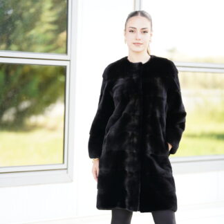 Elevate Your Winter Wardrobe with Real Mink Fur Coat, Women’s Elegant Outerwear