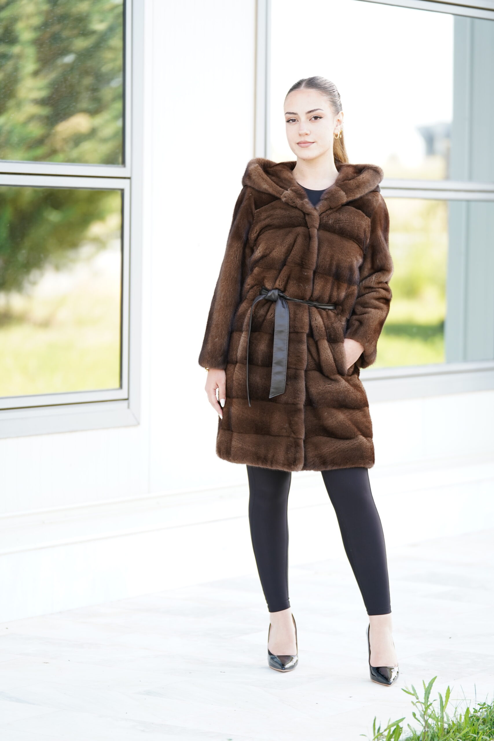 Elevate Your Winter Wardrobe with Real Mink Fur Coat, Women’s Elegant Outerwear - Image 3