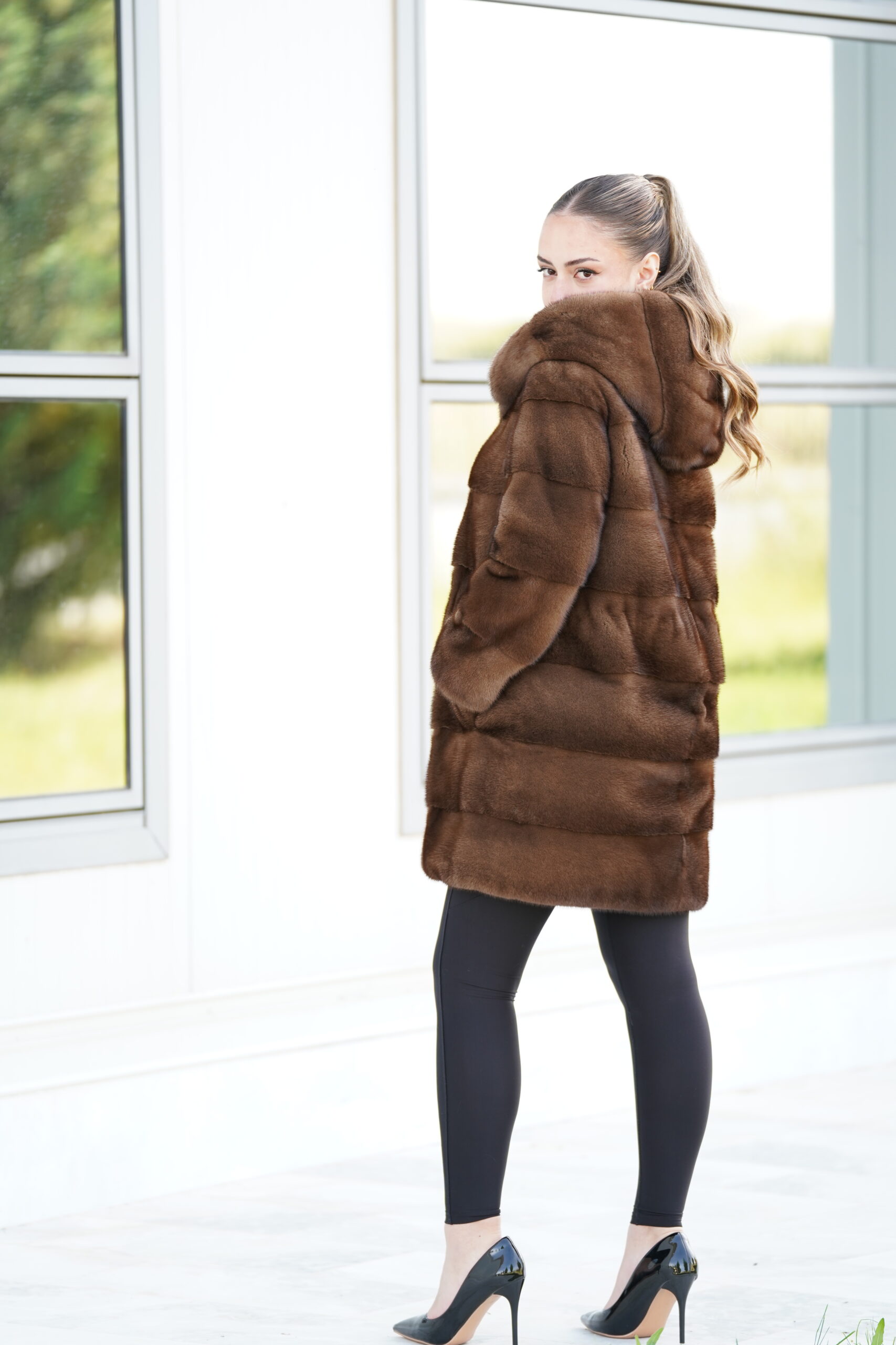 Elevate Your Winter Wardrobe with Real Mink Fur Coat, Women’s Elegant Outerwear - Image 4