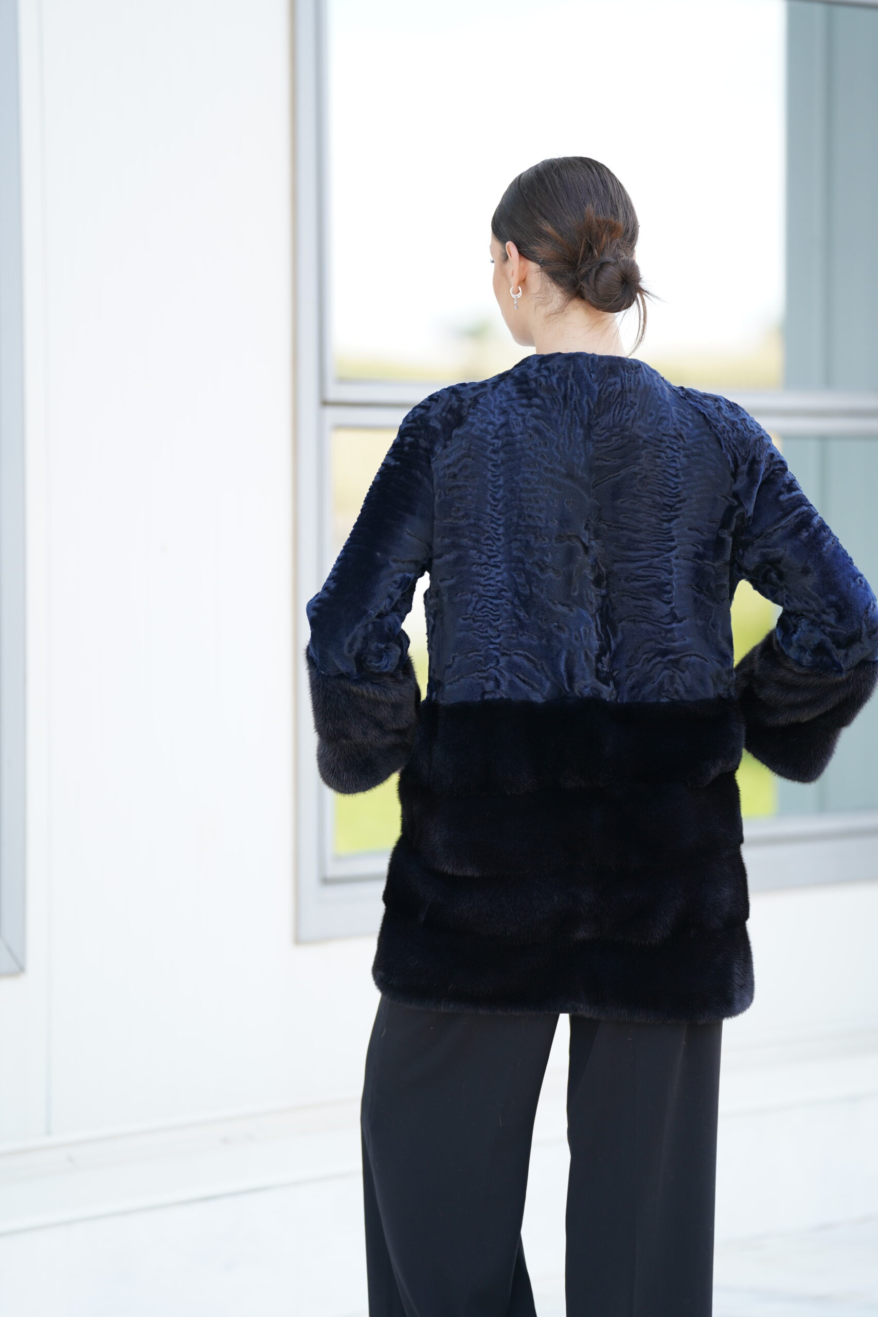 Elevate Your Winter Wardrobe with Real Swakara and Mink Fur Coat, Women’s Elegant Outerwear - Image 5