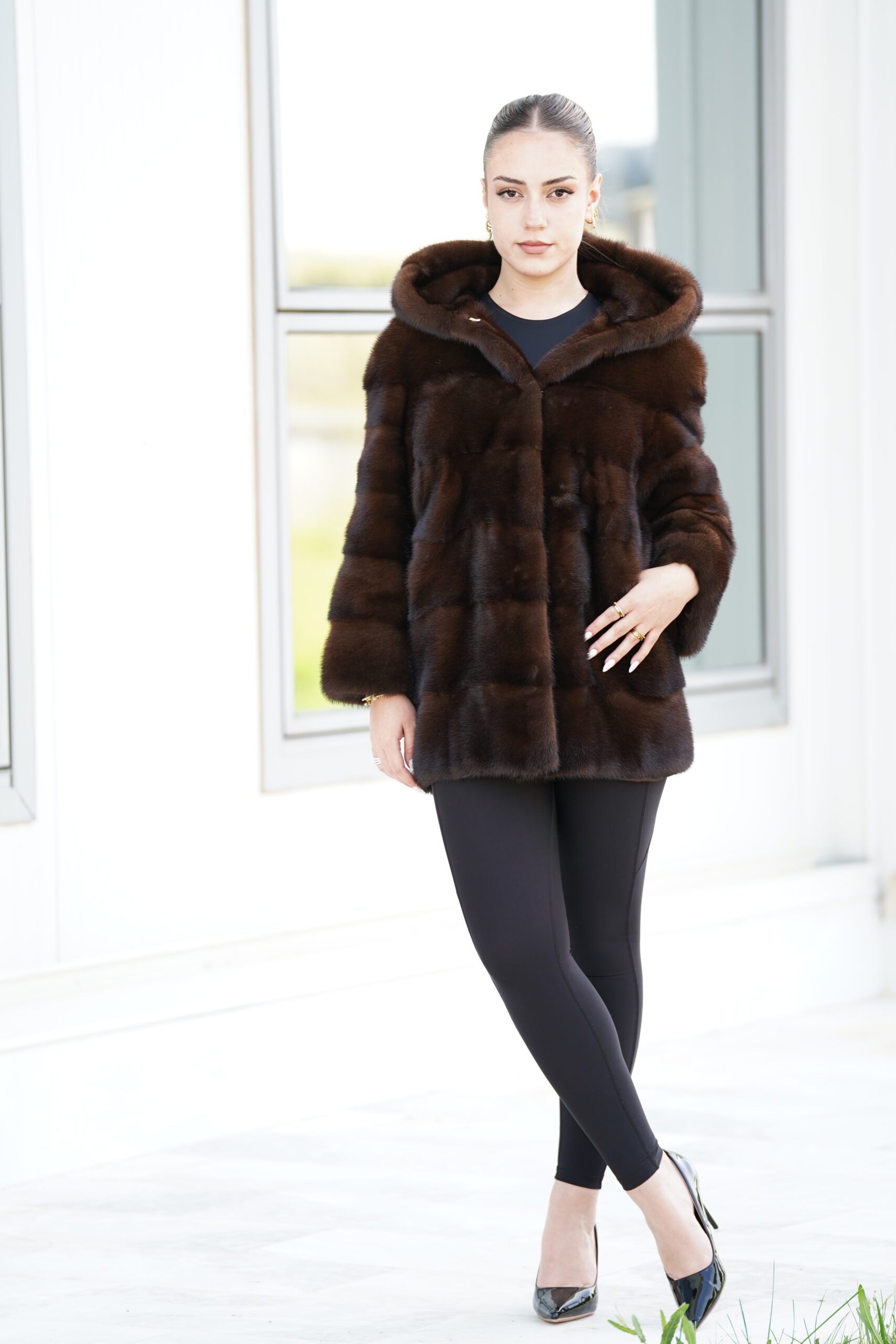 Elevate Your Winter Wardrobe with Real Mink Fur Coat, Women’s Elegant Outerwear - Image 3