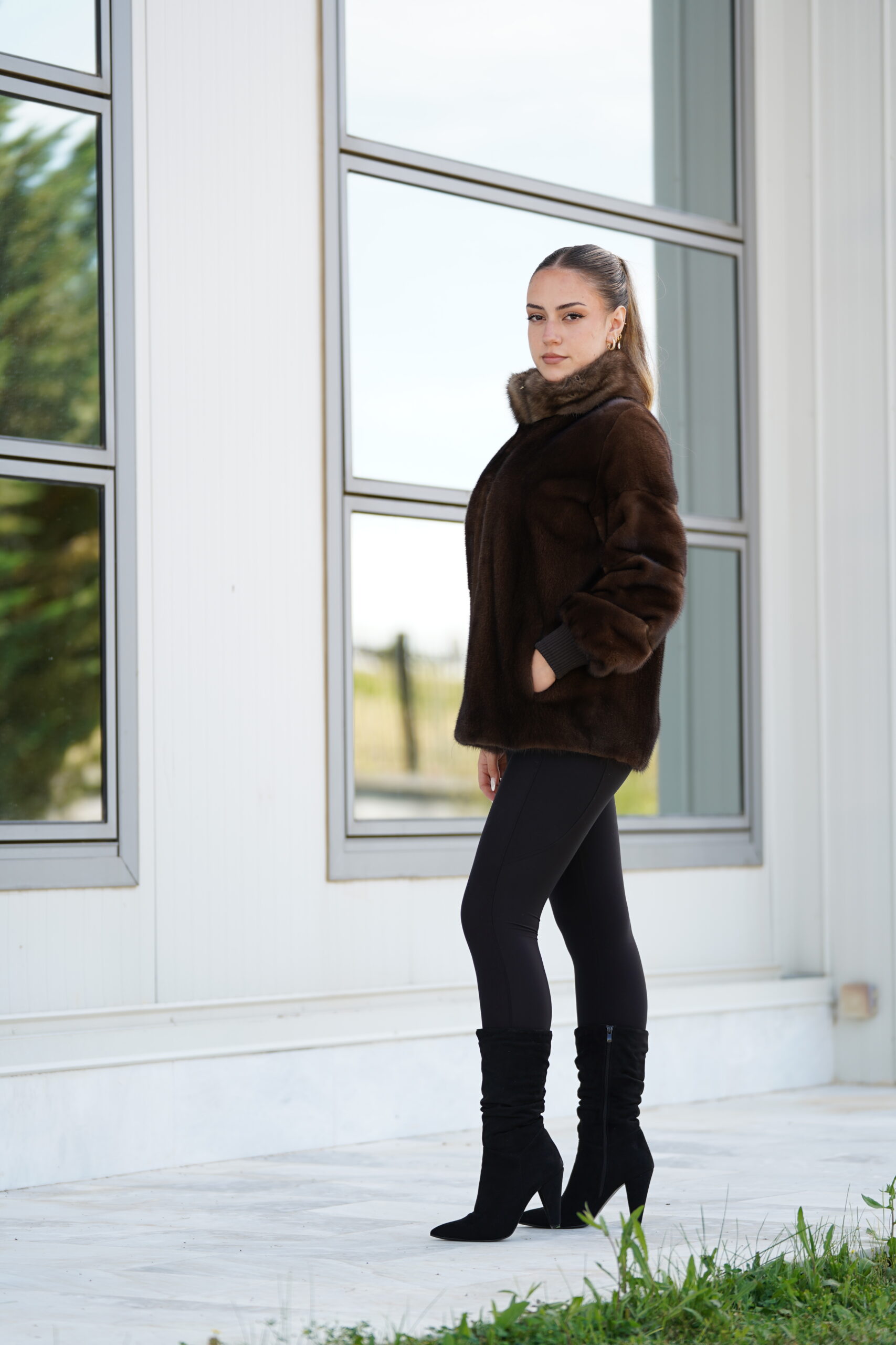 Elevate Your Winter Wardrobe with Real Mink Fur Coat with Sobol Fur, Women’s Elegant Outerwear - Image 3