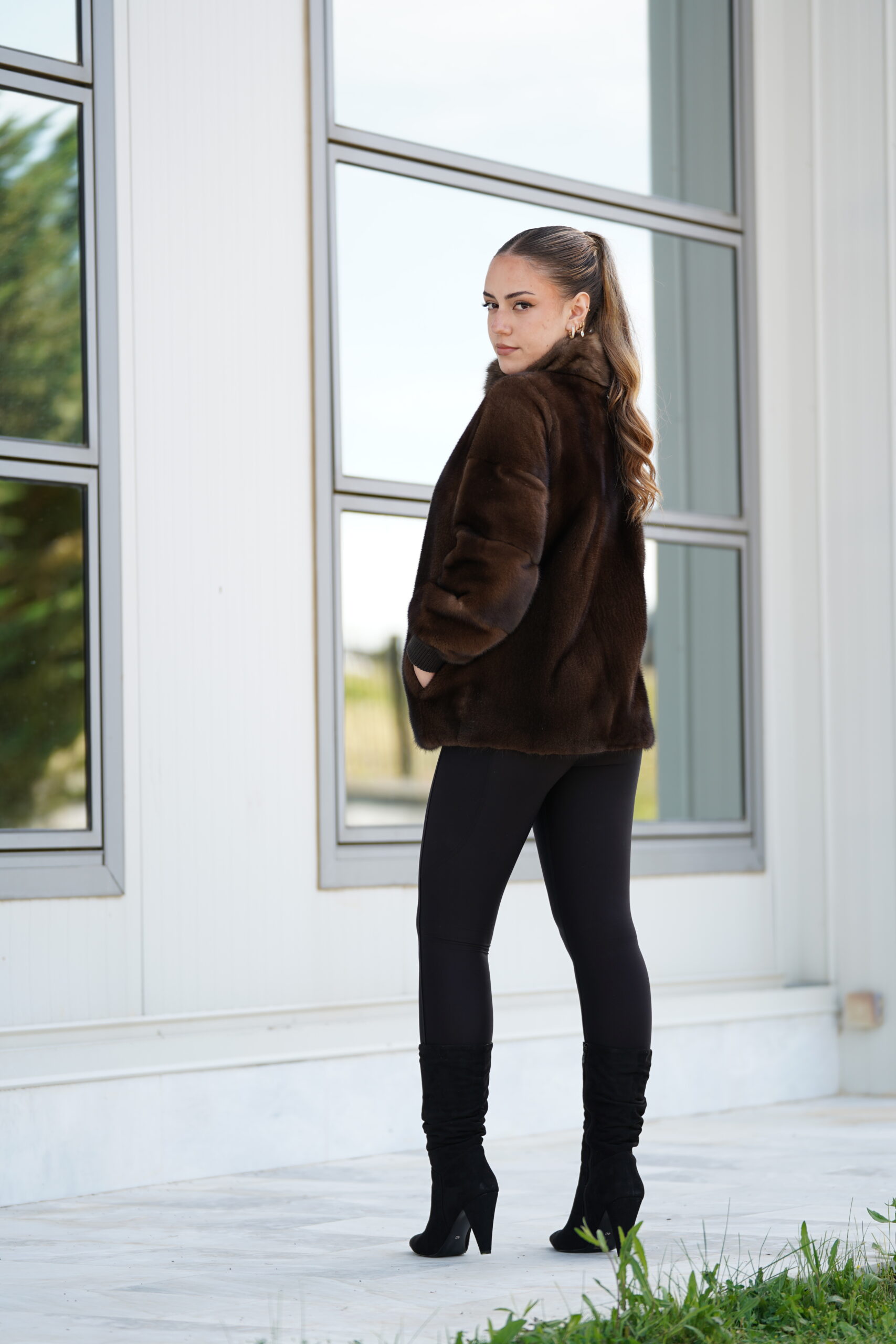 Elevate Your Winter Wardrobe with Real Mink Fur Coat with Sobol Fur, Women’s Elegant Outerwear - Image 4