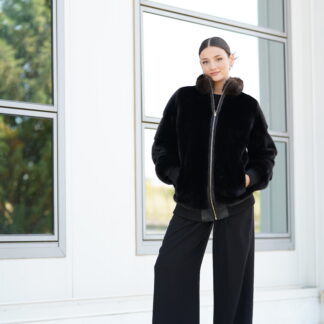 Elevate Your Winter Wardrobe with Real Mink Fur Coat with Sobol Fur, Women’s Elegant Outerwear