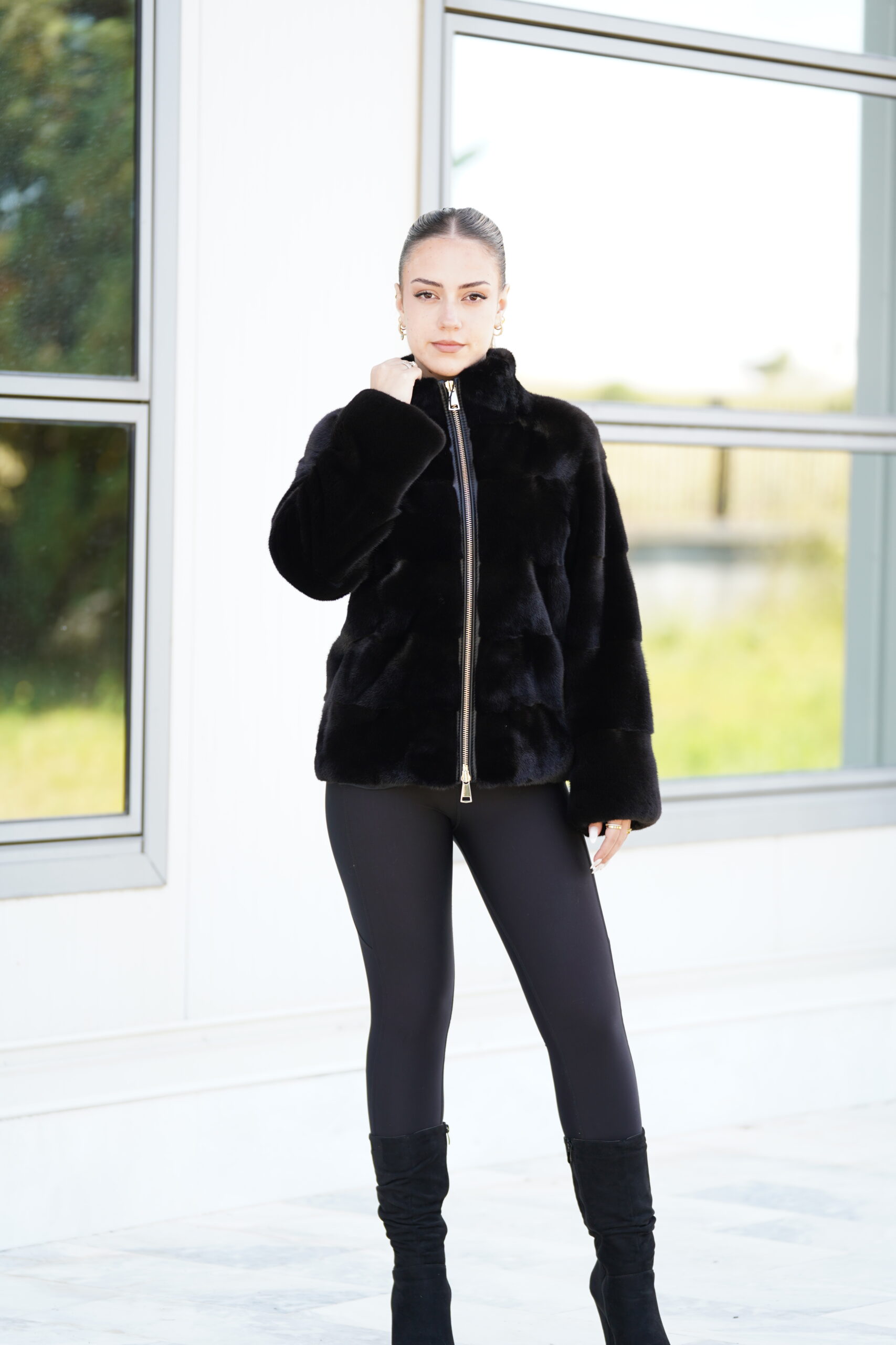 Elevate Your Winter Wardrobe with Real Mink Blackglama Fur Coat, Women’s Elegant Outerwear - Image 3