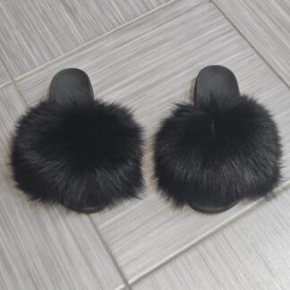 Real fur slides